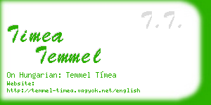 timea temmel business card